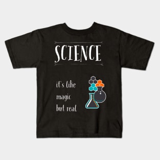 Science is magic black Kids T-Shirt